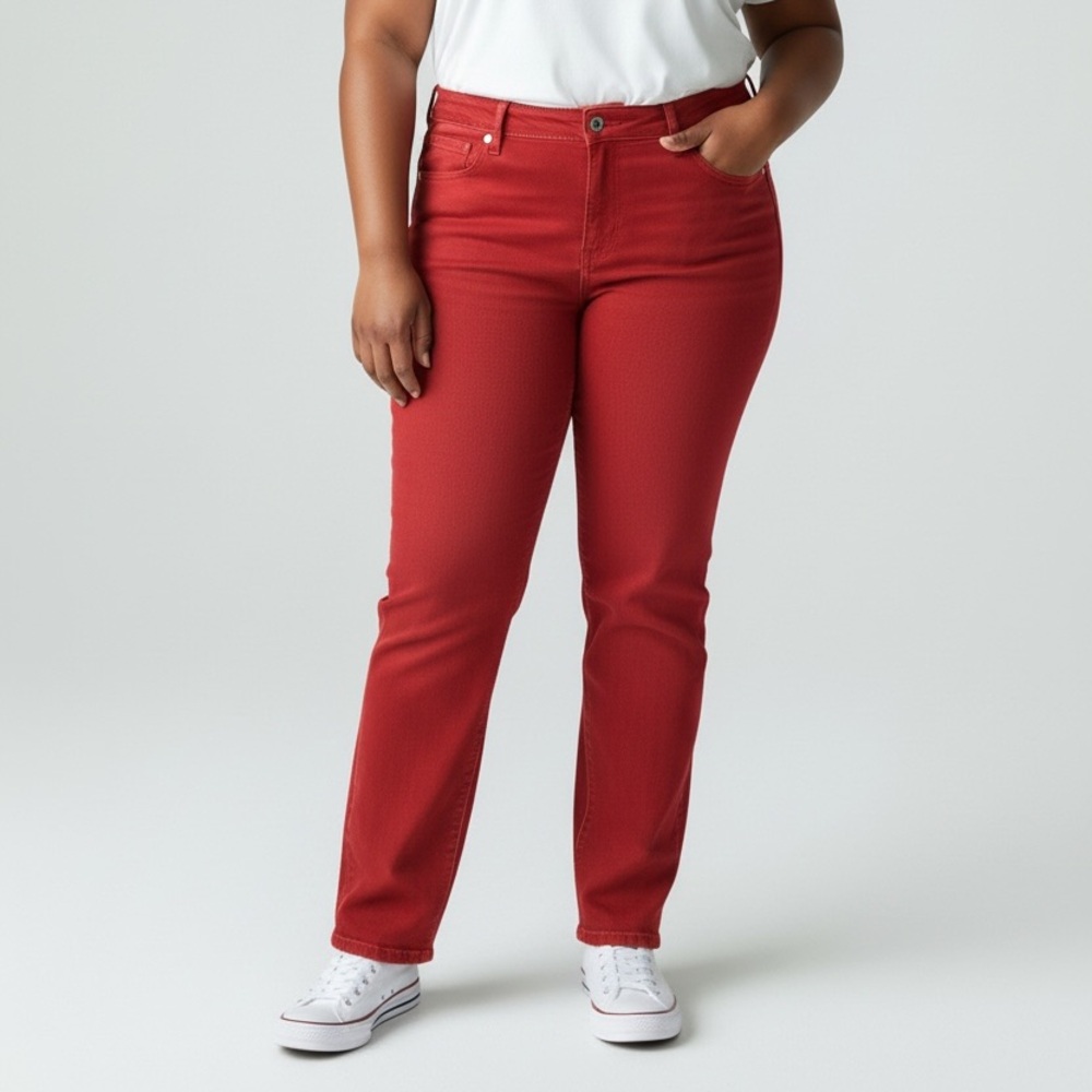 Bandolino Women's Size 16 Straight Leg Red Jeans
